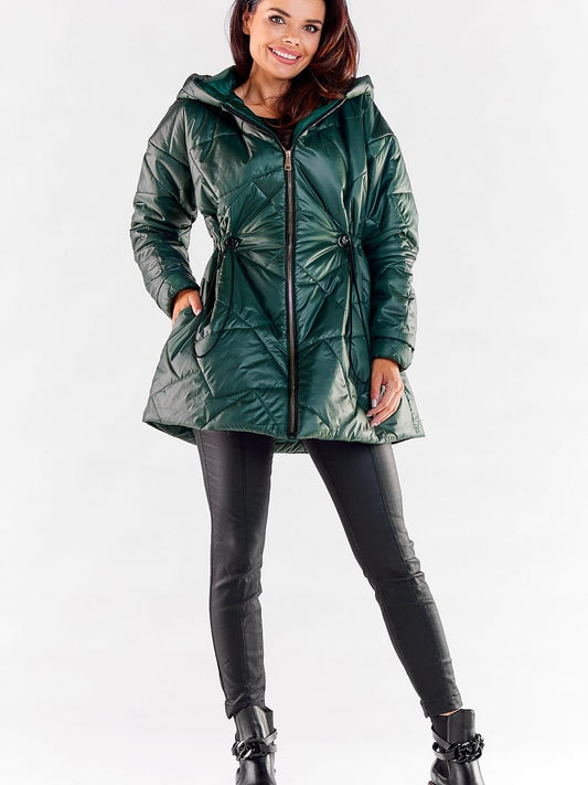 Quilted Jacket model 173883 Green by awama - Quilted Jackets