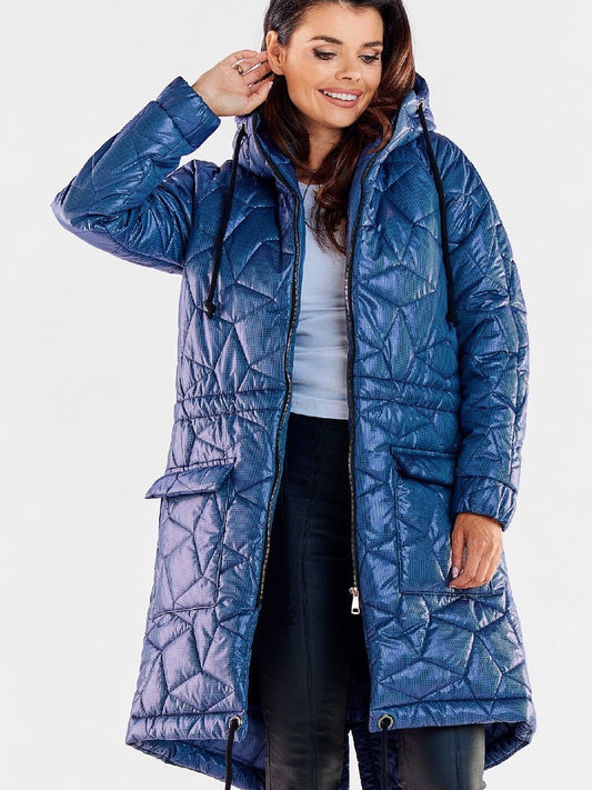 Quilted Jacket model 173886 Navy Blue by awama - S/M -