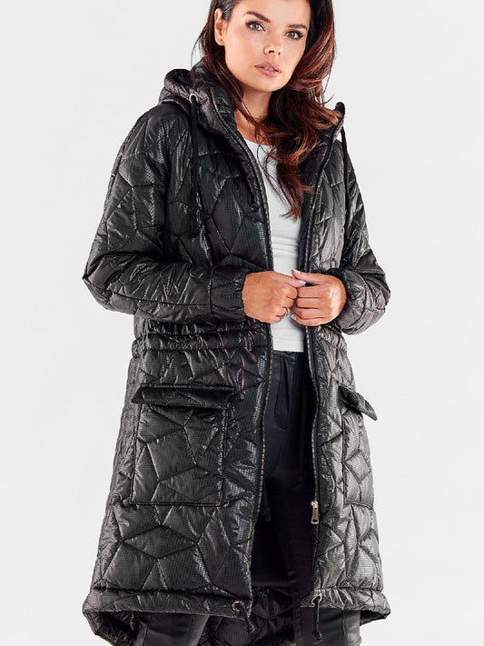 Quilted Jacket model 173887 Black by awama - Quilted Jackets