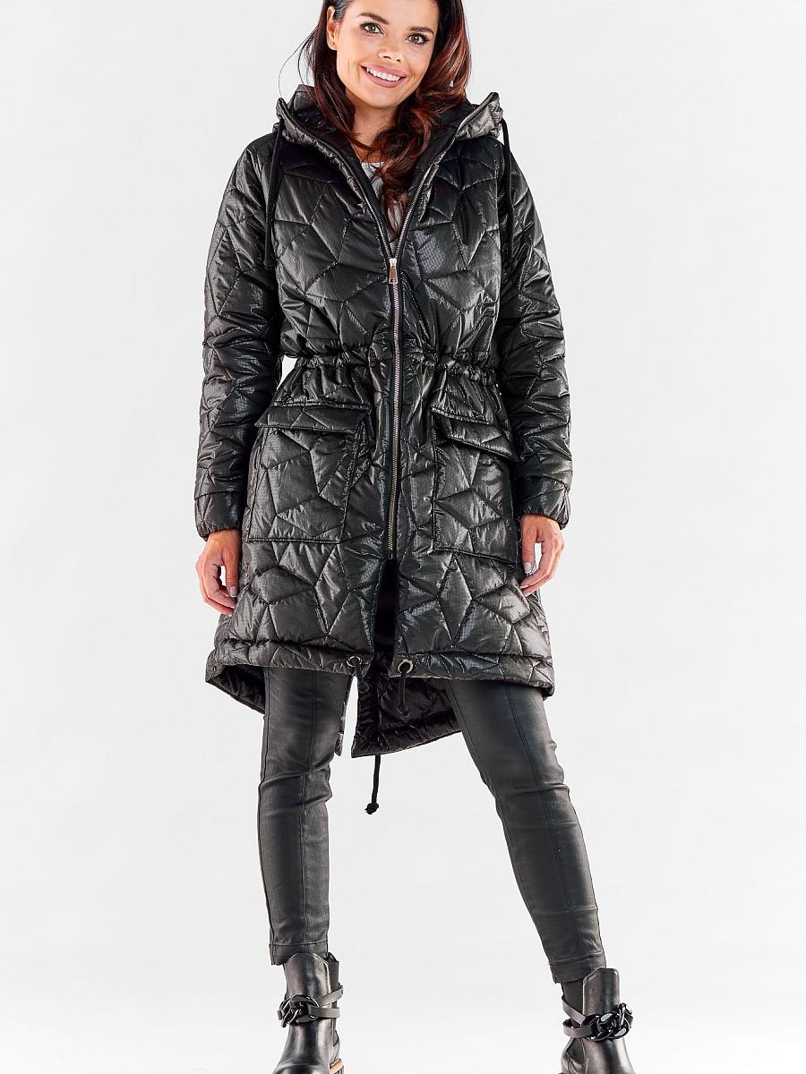 Quilted Jacket model 173887 Black by awama - Quilted Jackets