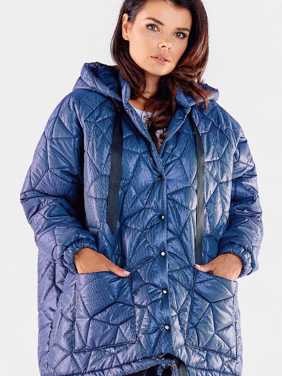 Quilted Jacket model 173890 Navy Blue by awama - One Size -