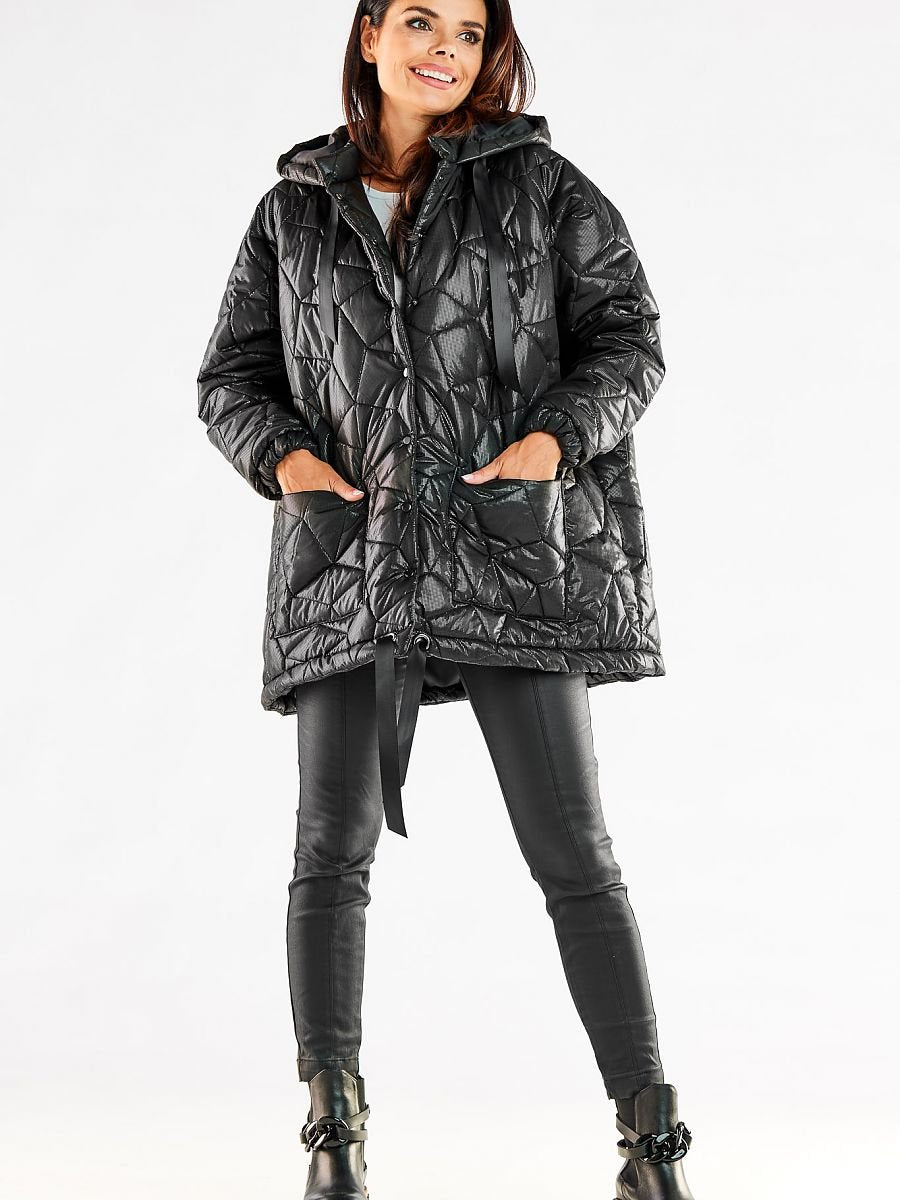 Quilted Jacket model 173891 Black by awama - One Size -