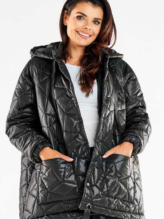 Quilted Jacket model 173891 Black by awama - One Size -