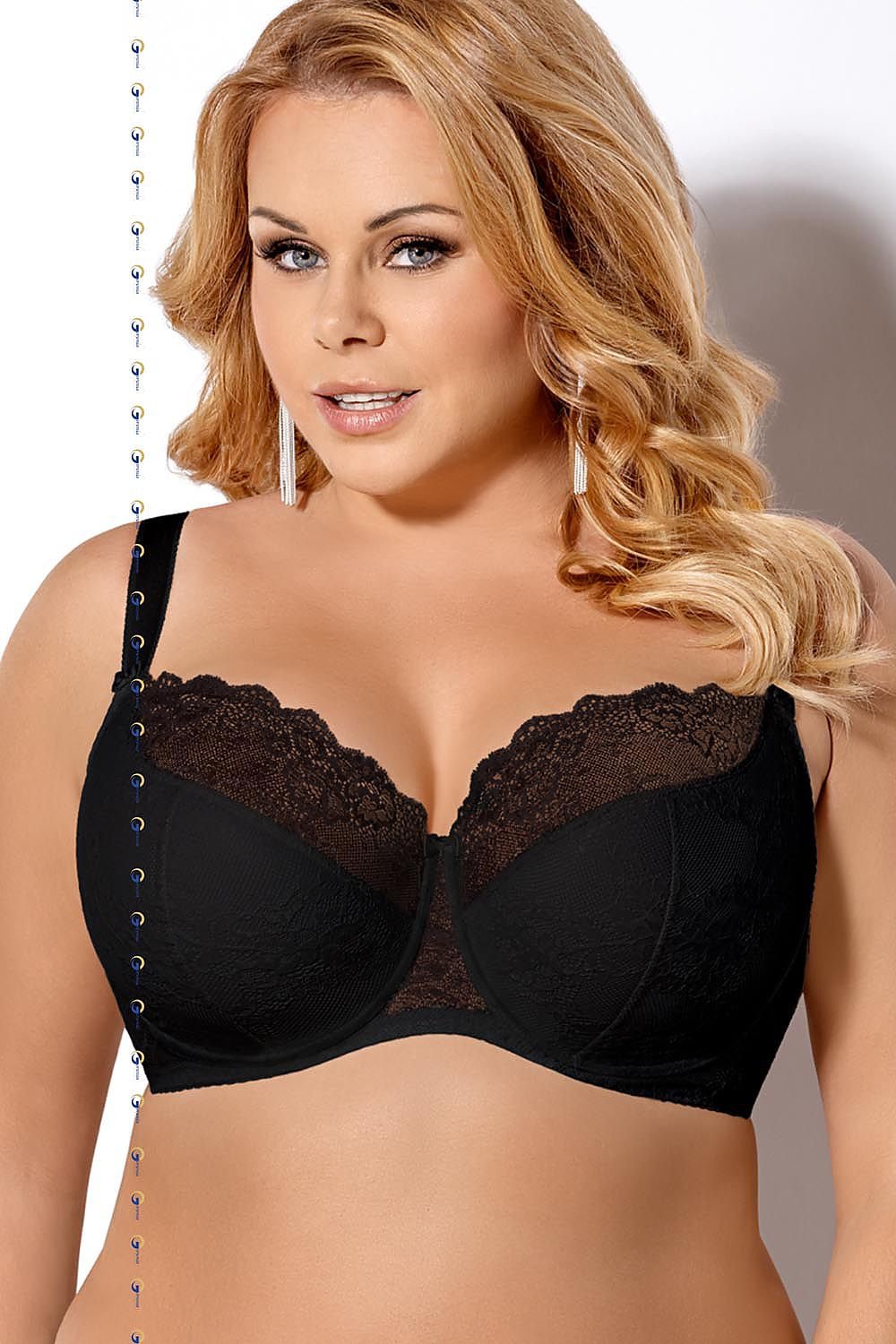 Semi-soft bra model 109530 Black by Gorsenia Lingerie