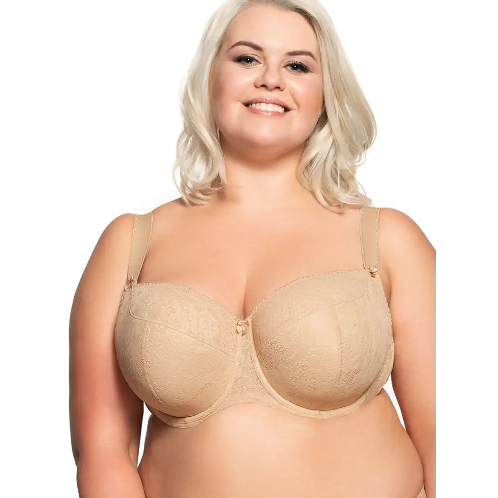 Semi-soft bra model 128277 Beige by Gaia - Bras