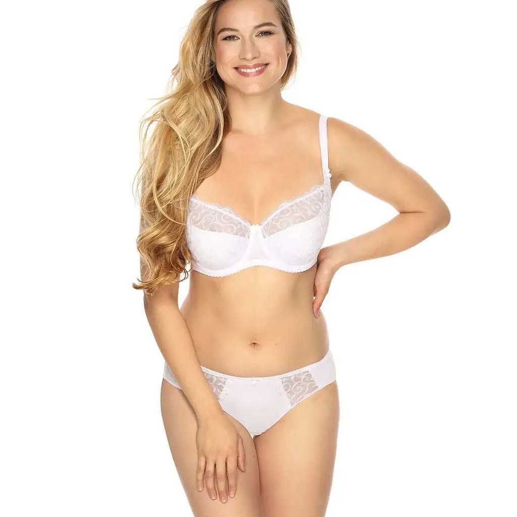 Semi-soft bra model 140082 White by Gaia - Bras