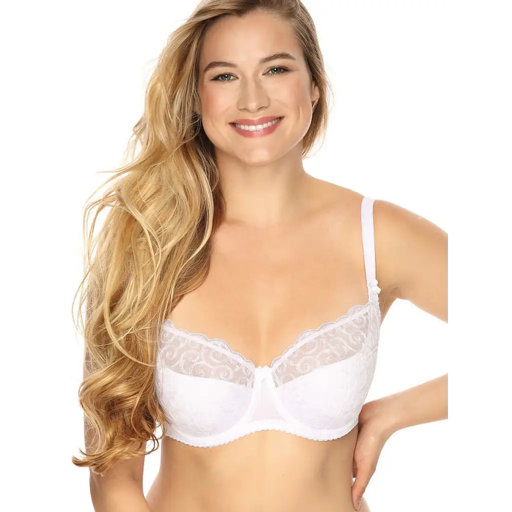 Semi-soft bra model 140082 White by Gaia - Bras