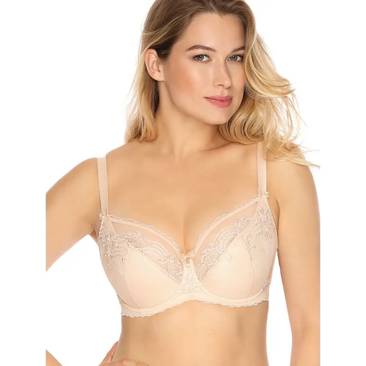 Semi-soft bra model 140804 Beige by Gaia - Bras