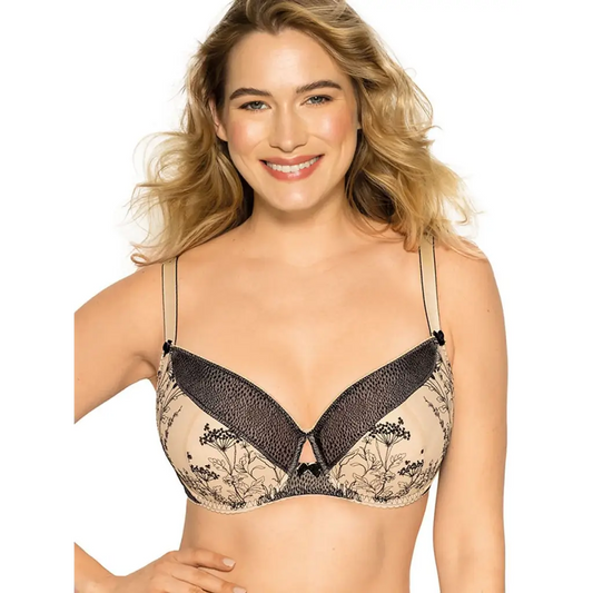 Semi-soft bra model 151485 Beige by Gaia - Bras