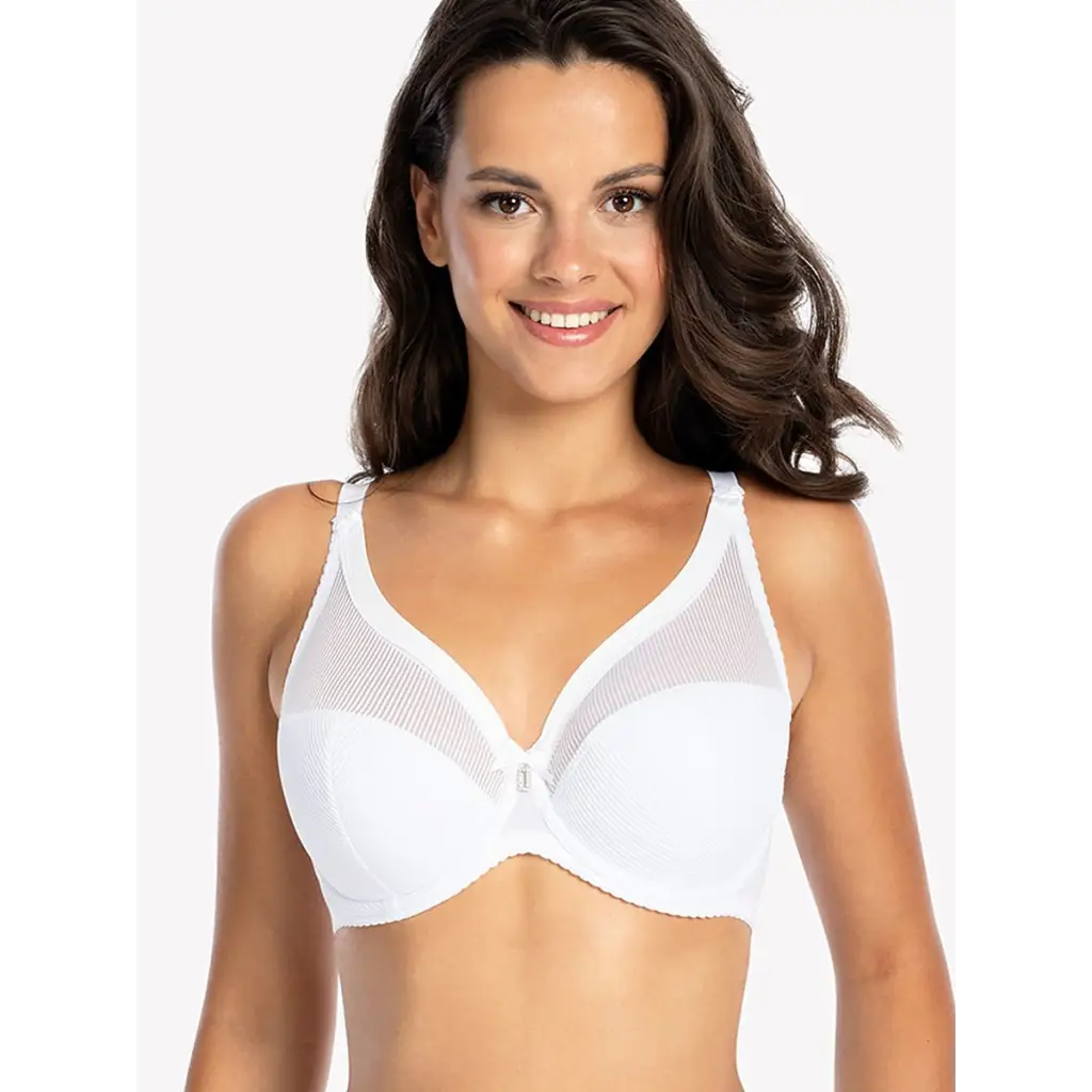 Semi-soft bra model 168074 White by Gaia - Bras