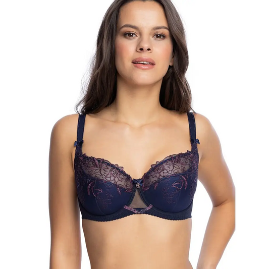 Semi-soft bra model 172423 Navy Blue by Gaia - Bras