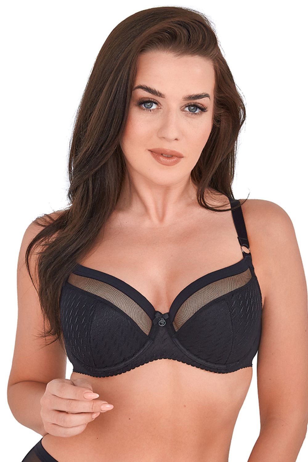 Semi-soft Bra model 192235 Black by Gaia - Semi Soft Bras