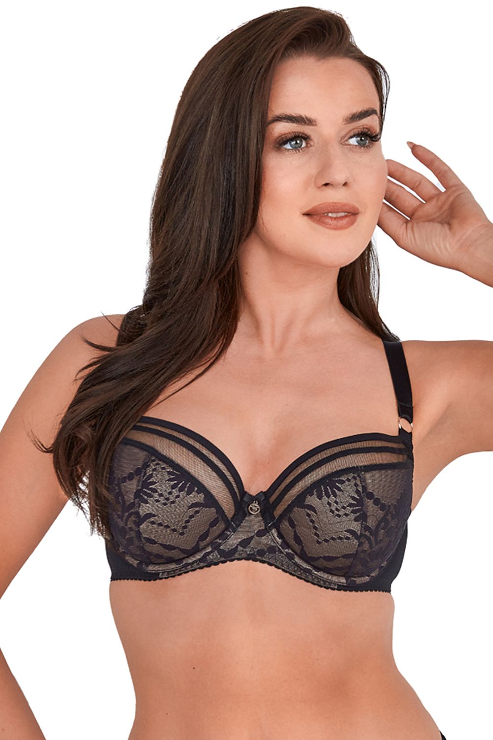 Semi-soft Bra model 192266 Black by Gaia - Semi Soft Bras