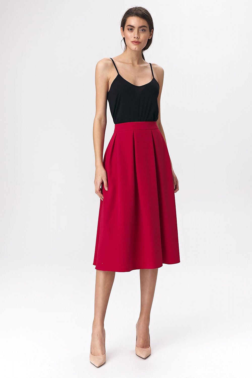 Skirt model 143559 Red by Nife - Midi Skirts