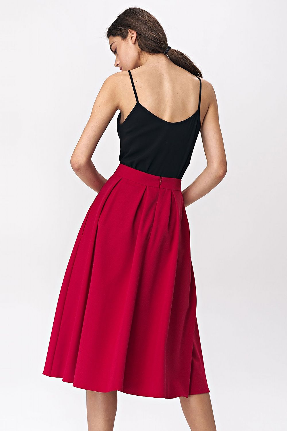 Skirt model 143559 Red by Nife - Midi Skirts