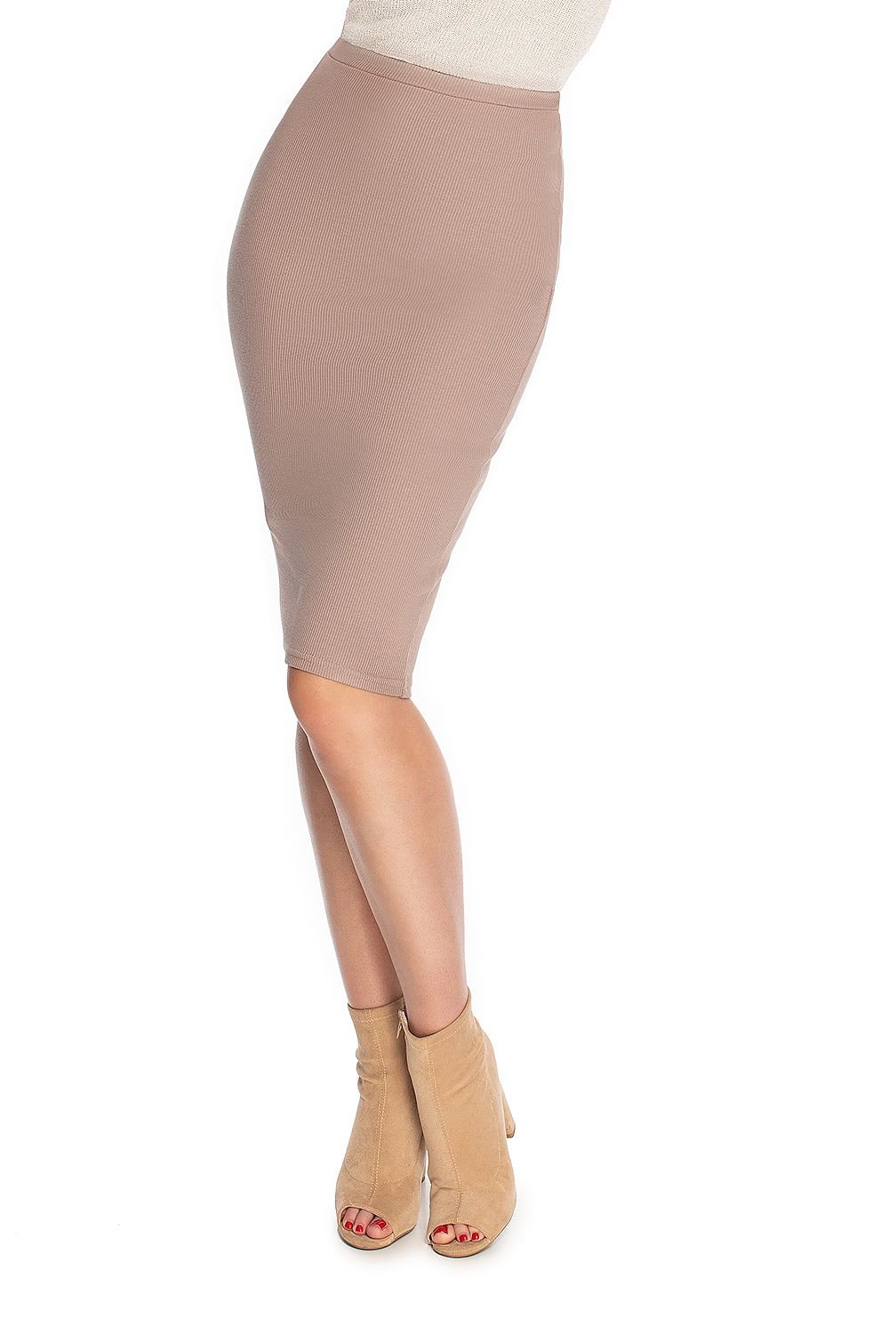 Skirt model 146929 Beige by PeeKaBoo - One Size Pencil