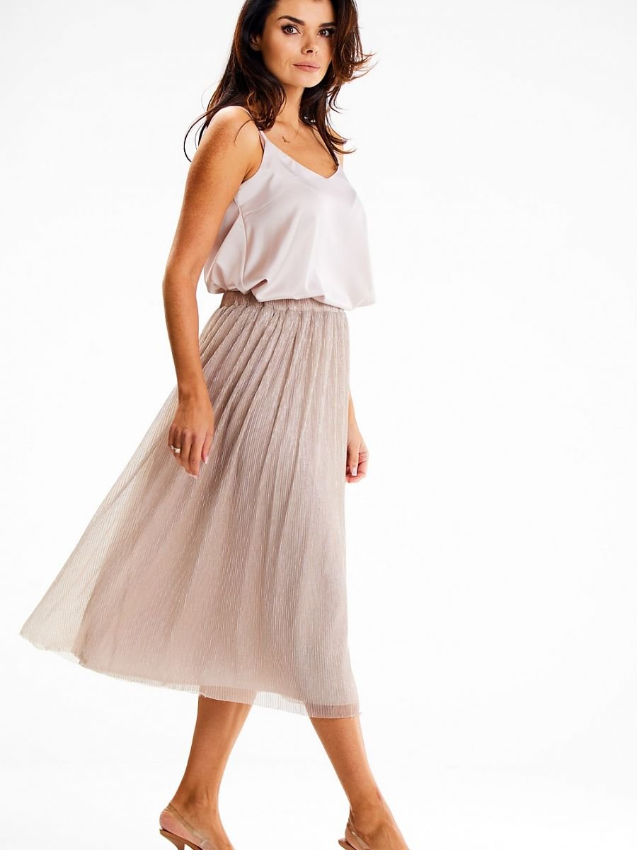 Skirt model 189427 Beige by awama - Midi Skirts