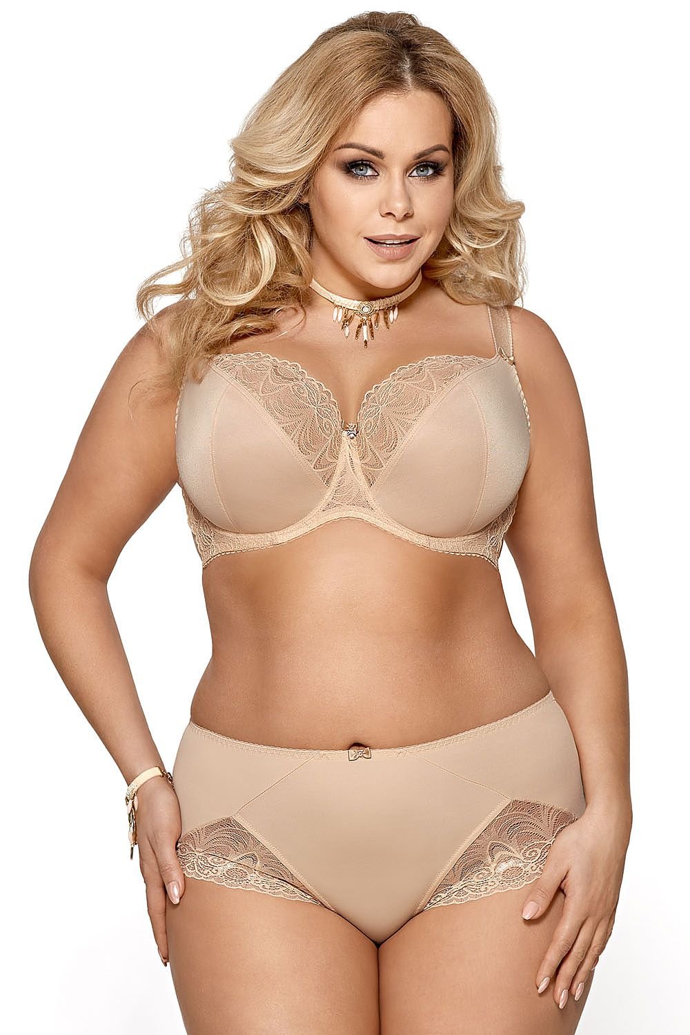 Soft bra model 123477 Beige by Gorsenia Lingerie - Bras