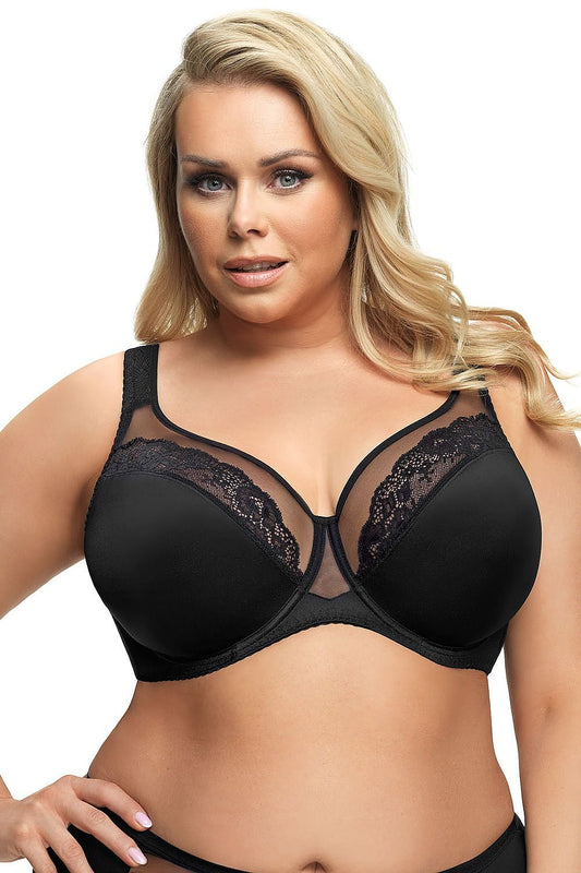 Soft bra model 136115 Black by Gorsenia Lingerie - Bras