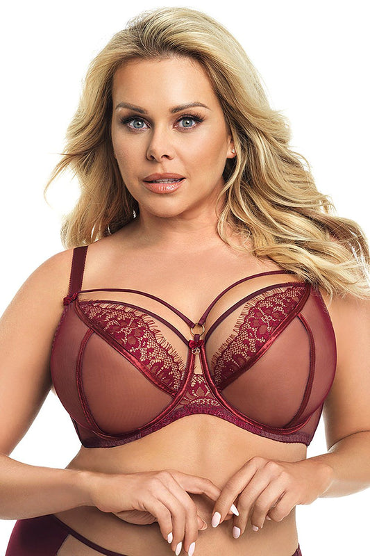 Soft bra model 152370 Red by Gorsenia Lingerie - Bras