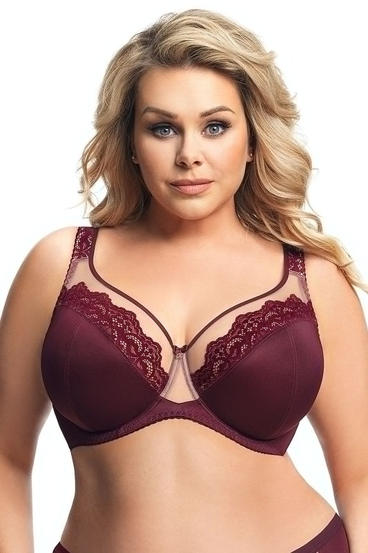 Soft Bra model 161869 Red by Gorsenia Lingerie - Soft Bras