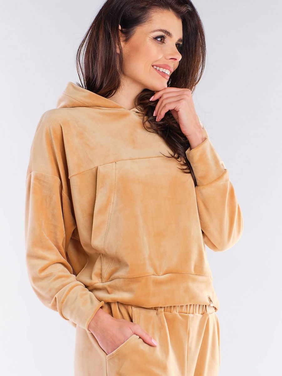 Sweatshirt model 155467 Beige by awama - Sweatshirts