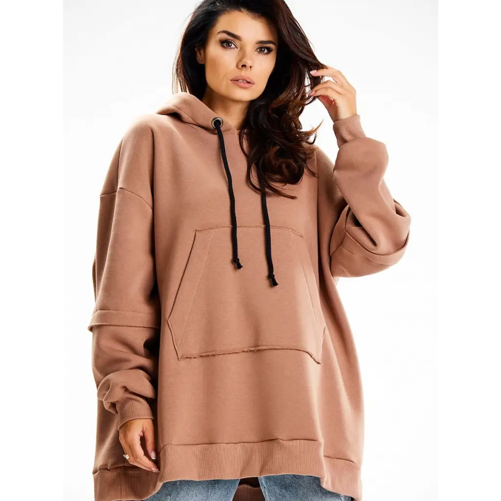 Sweatshirt model 189464 Beige by Infinite You - One Size -