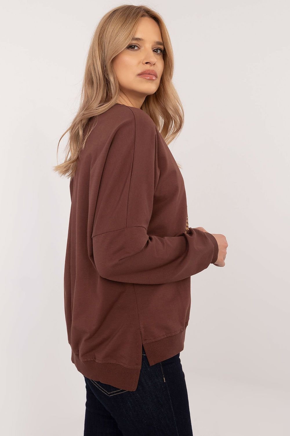 Sweatshirt model 203699 Brown by Factory Price - Sweatshirts