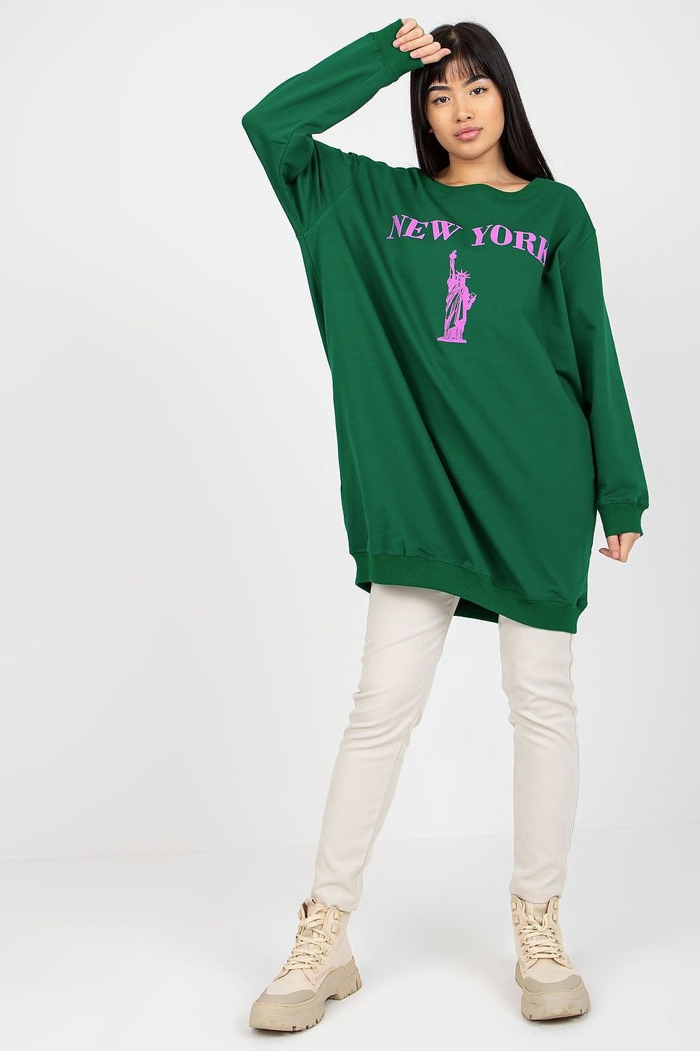 Sweatshirt model 206004 Green by Factory Price - One Size