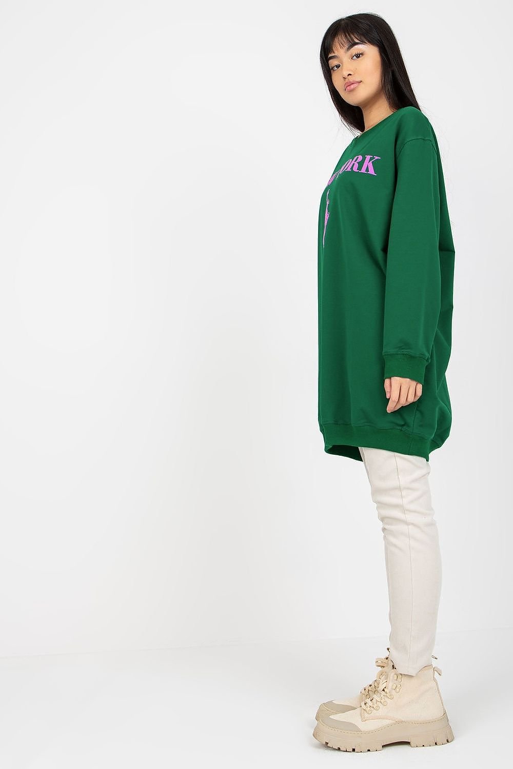 Sweatshirt model 206004 Green by Factory Price - One Size