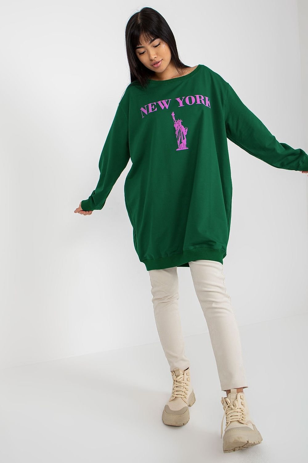 Sweatshirt model 206004 Green by Factory Price - One Size