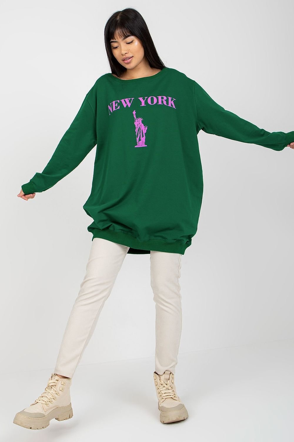 Sweatshirt model 206004 Green by Factory Price - One Size