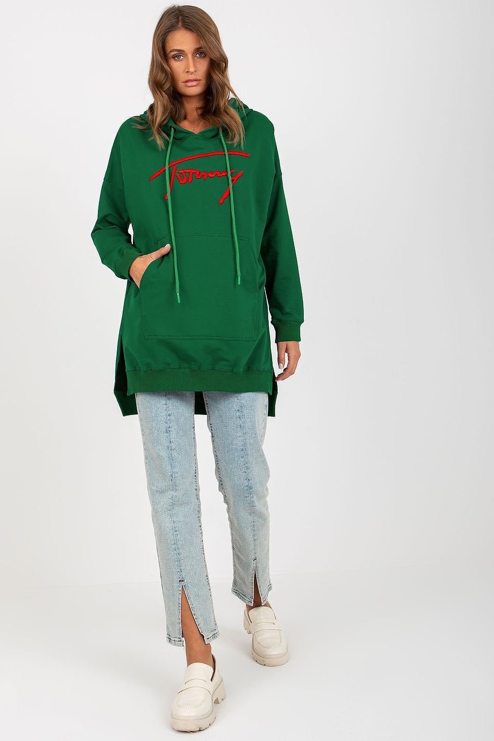 Sweatshirt model 206014 Green by Factory Price - One Size