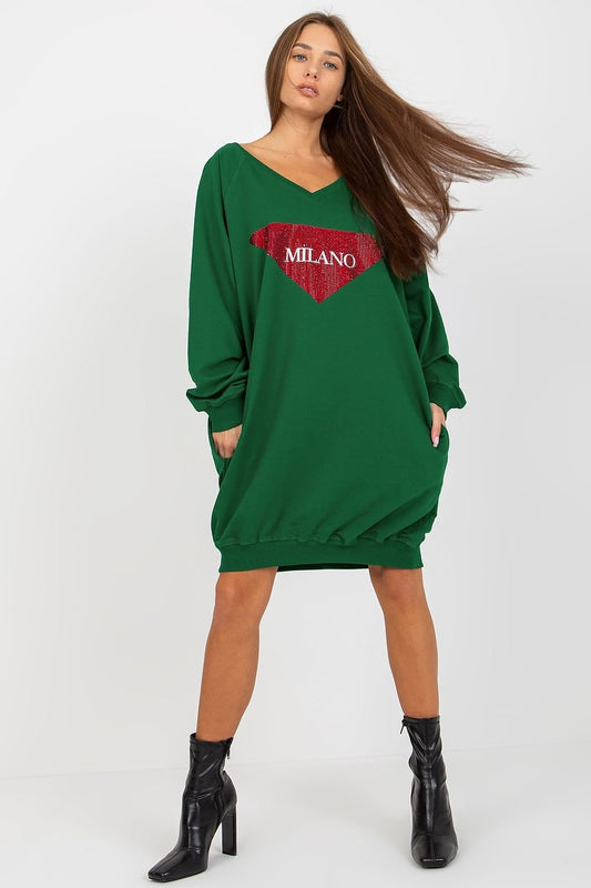 Sweatshirt model 206025 Green by Factory Price - One Size