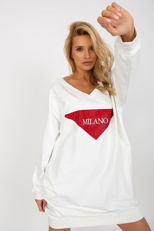 Sweatshirt model 206027 White by Factory Price - One Size