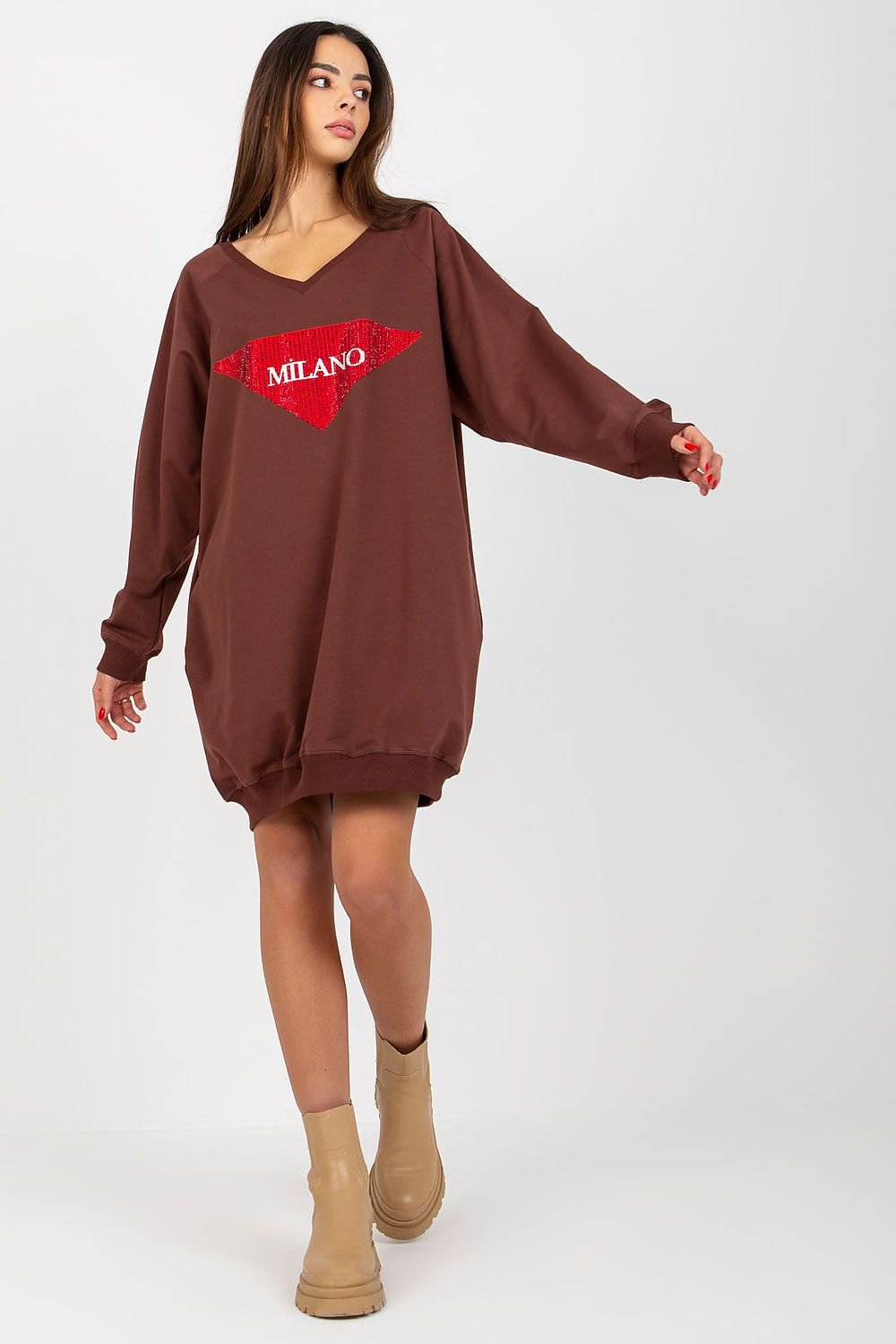 Sweatshirt model 206028 Brown by Factory Price - One Size