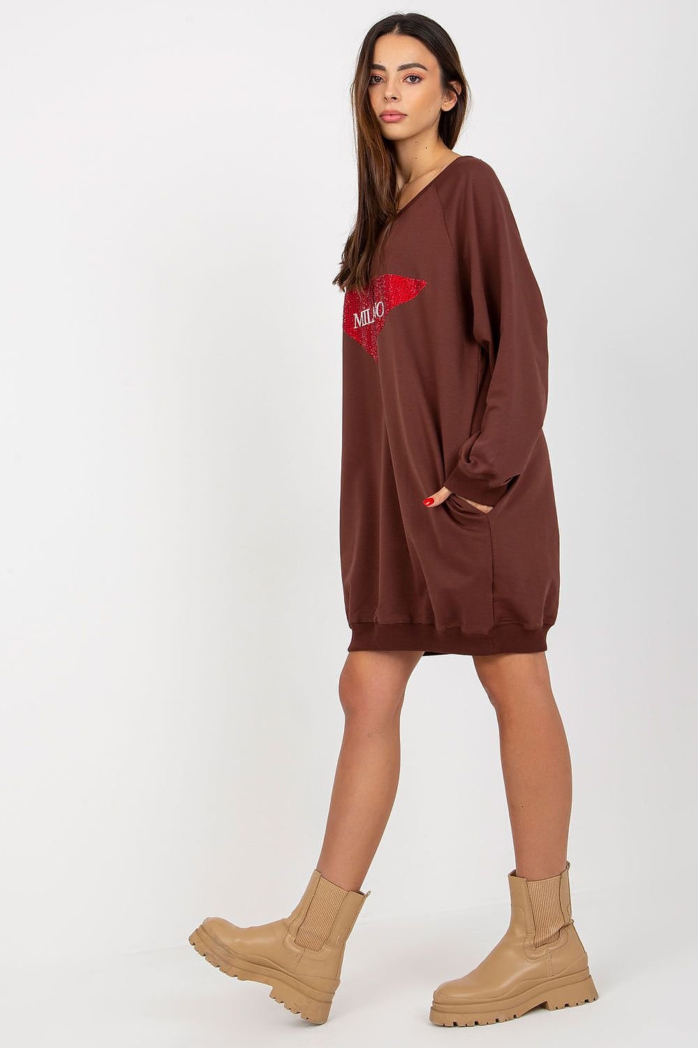 Sweatshirt model 206028 Brown by Factory Price - One Size