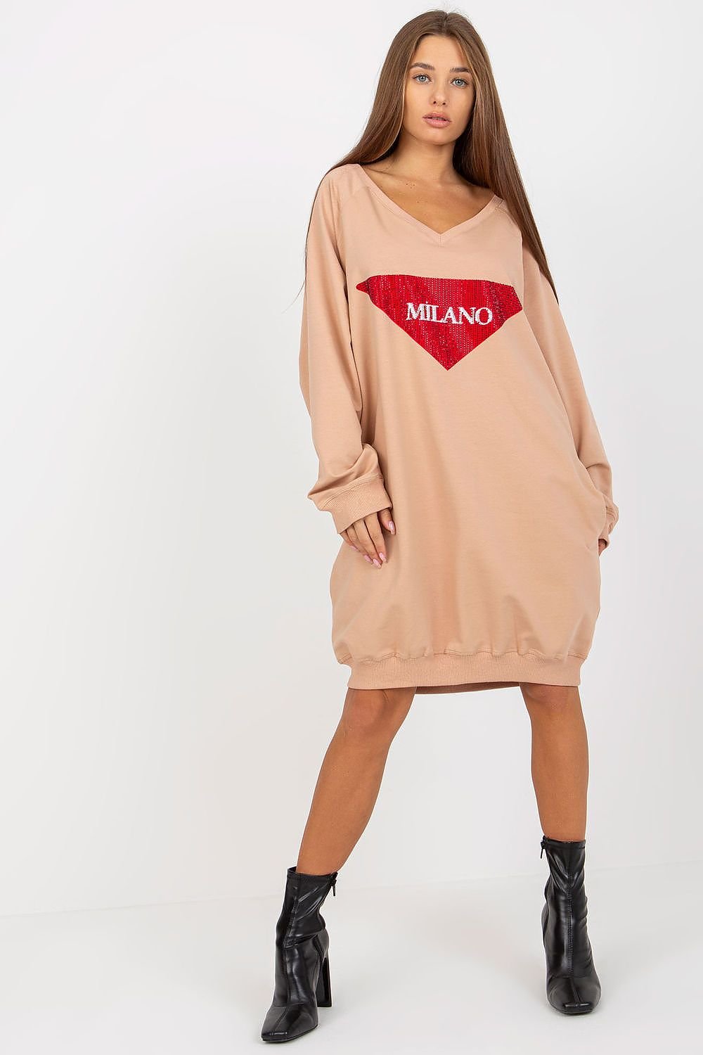 Sweatshirt model 206030 Beige by Factory Price - One Size