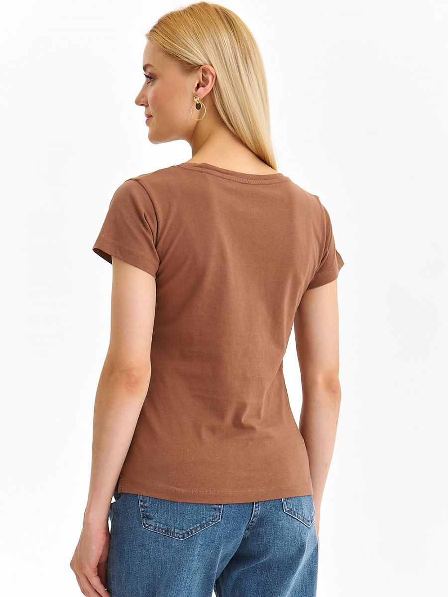 T-shirt Brown by Top Secret - T-Shirts