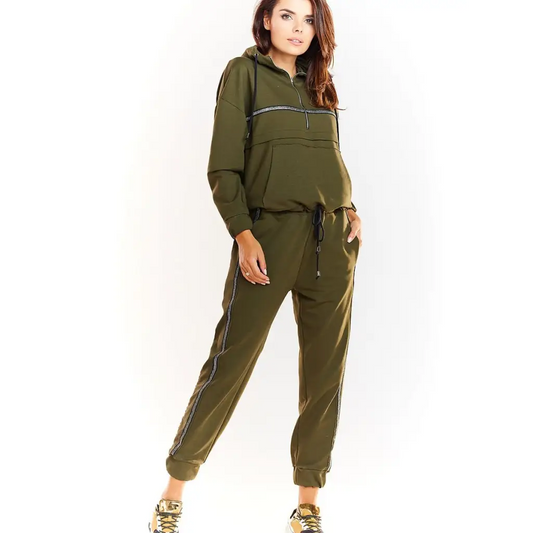 Tracksuit trousers model 139599 Green by Infinite You -