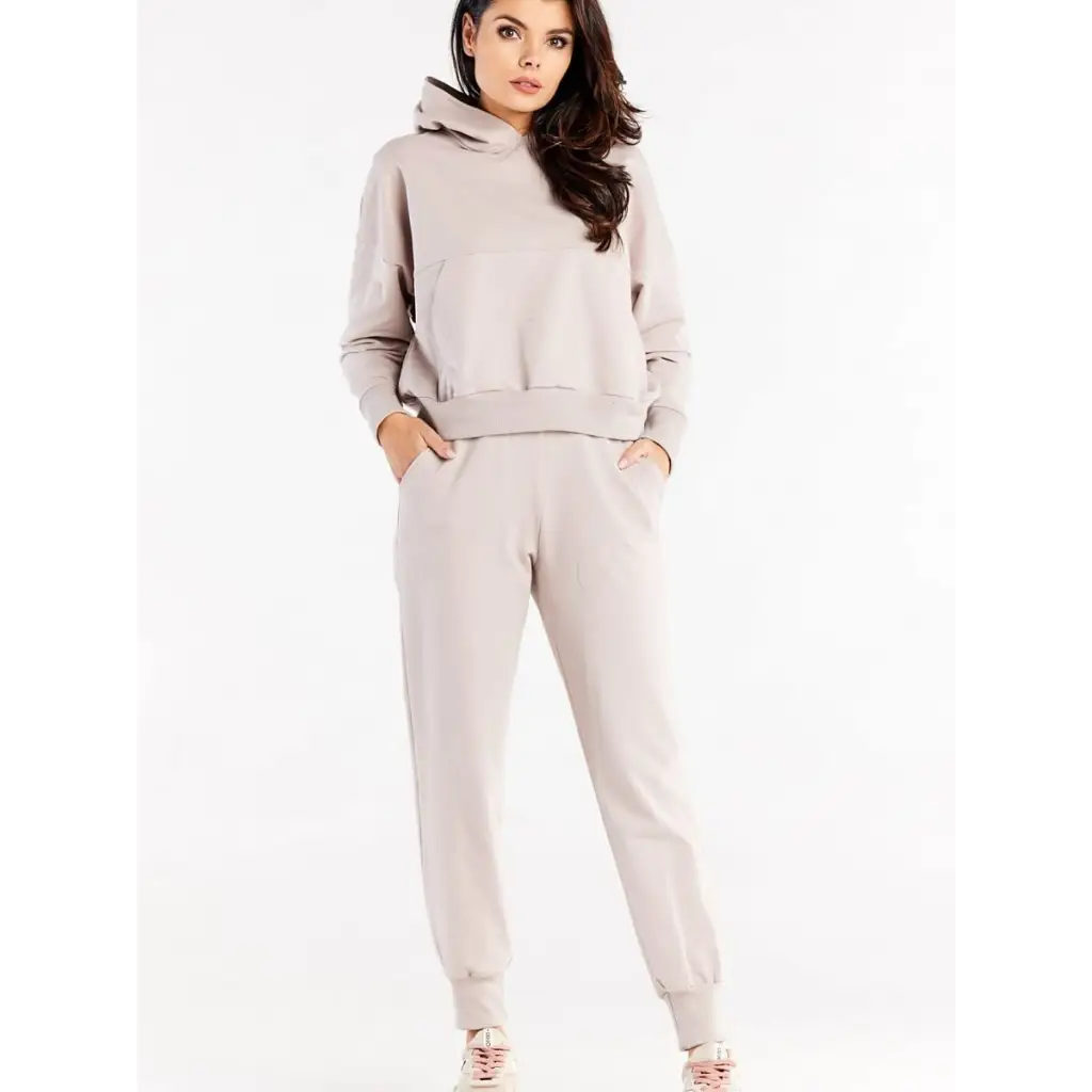 Tracksuit trousers model 188045 Beige by Infinite You -