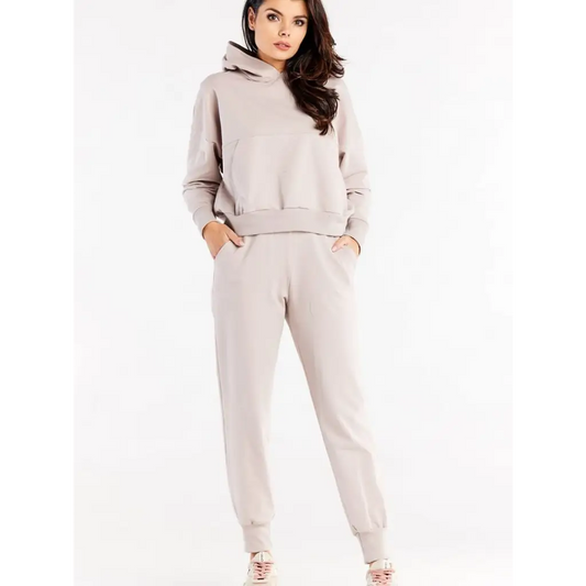 Tracksuit trousers model 188045 Beige by Infinite You -