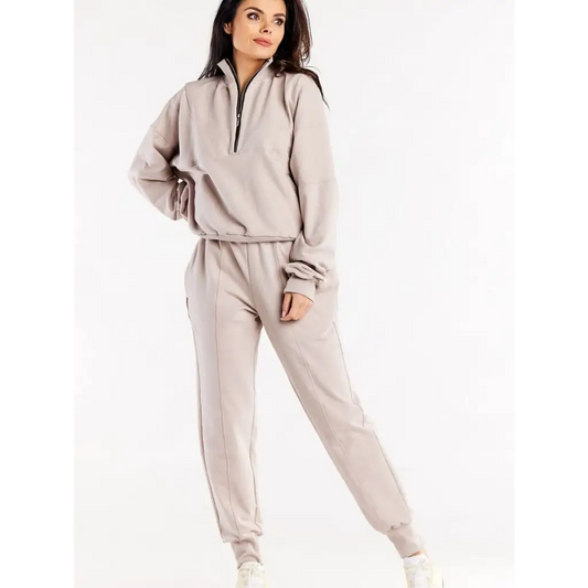 Tracksuit trousers model 188051 Beige by Infinite You -