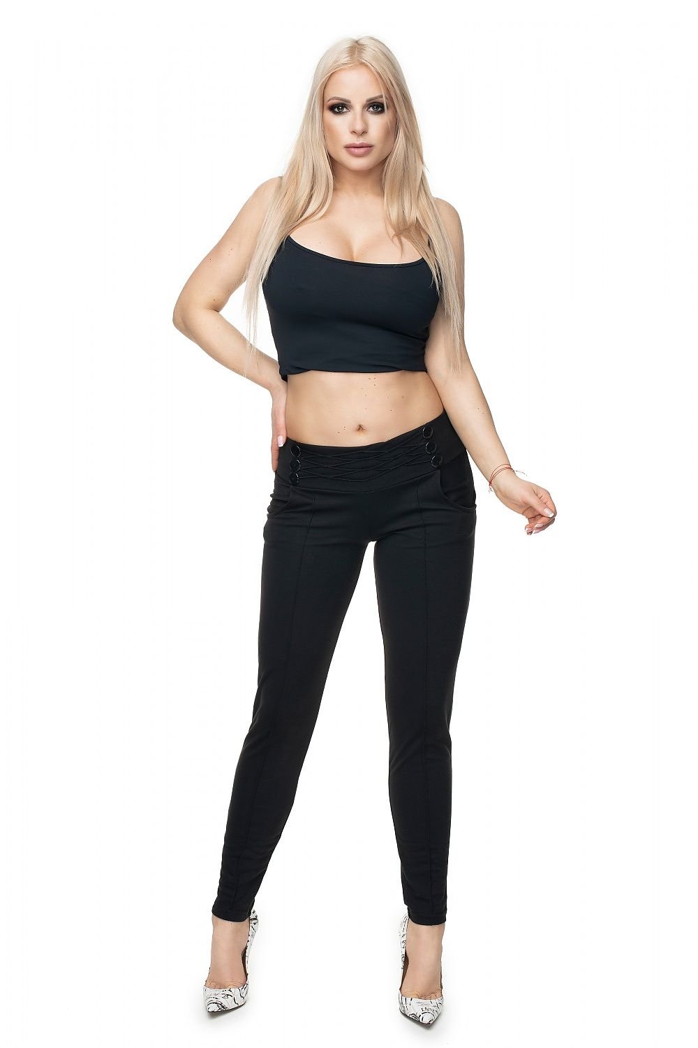 Trousers model 131927 Black by PeeKaBoo - Women’s