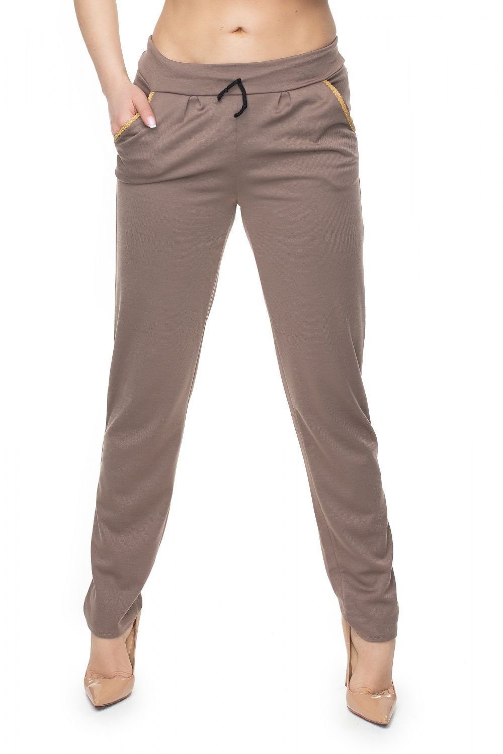 Trousers model 131928 Beige by PeeKaBoo - One Size Women’s