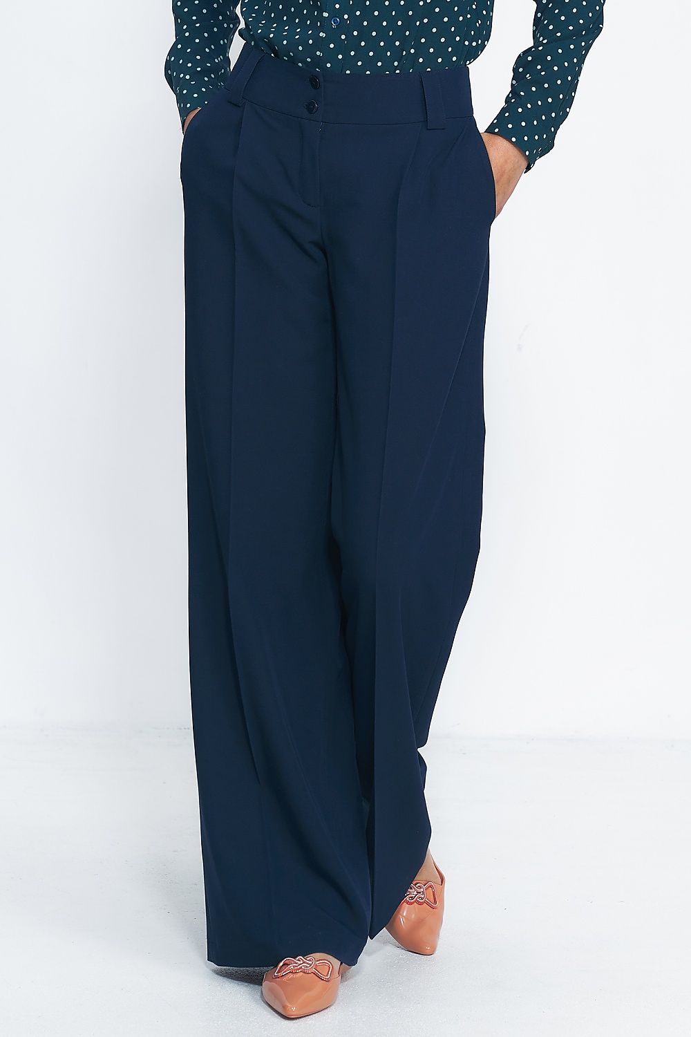 Trousers model 186118 Navy Blue by Nife - Women’s Trousers