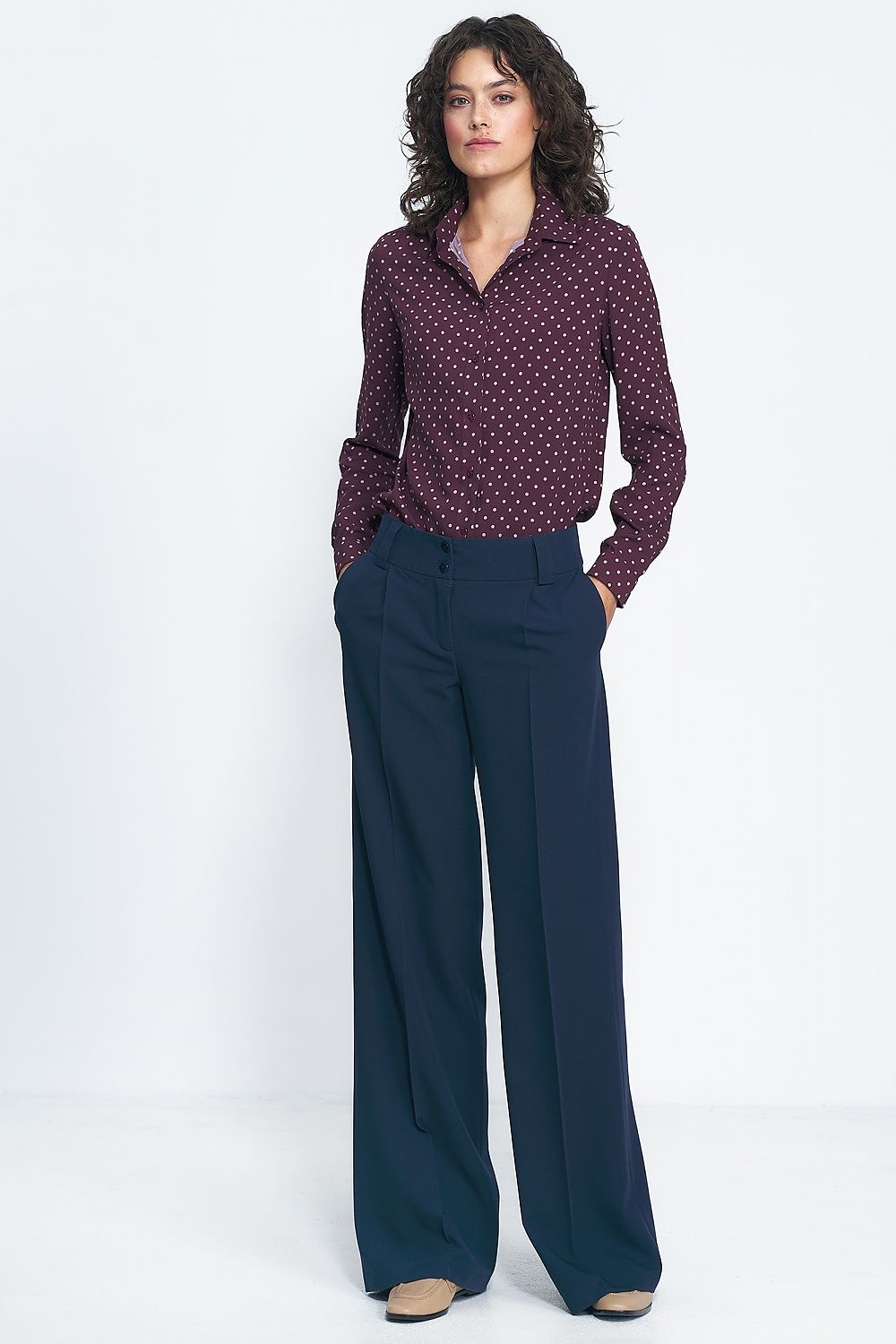 Trousers model 186118 Navy Blue by Nife - Women’s Trousers