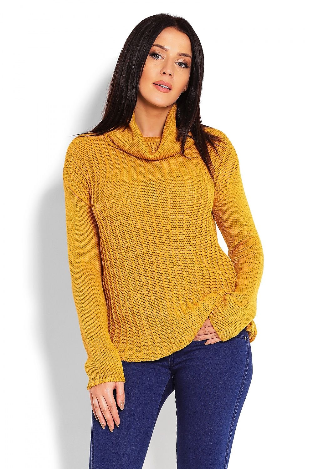 Turtleneck model 123411 Yellow by PeeKaBoo - One Size