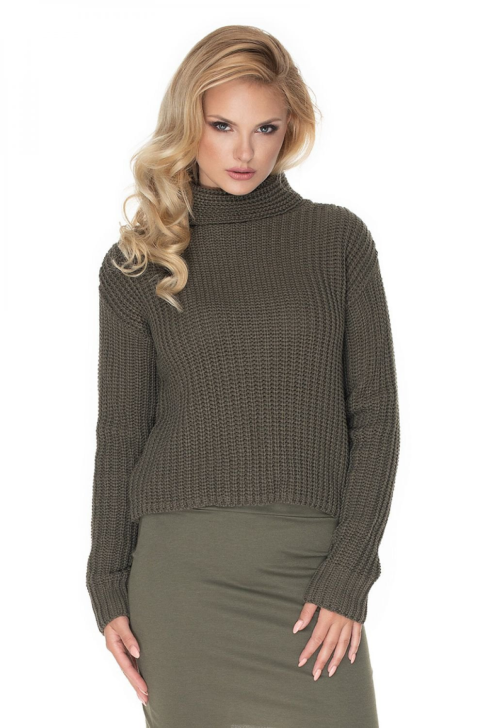 Turtleneck model 134601 Green by PeeKaBoo - One Size