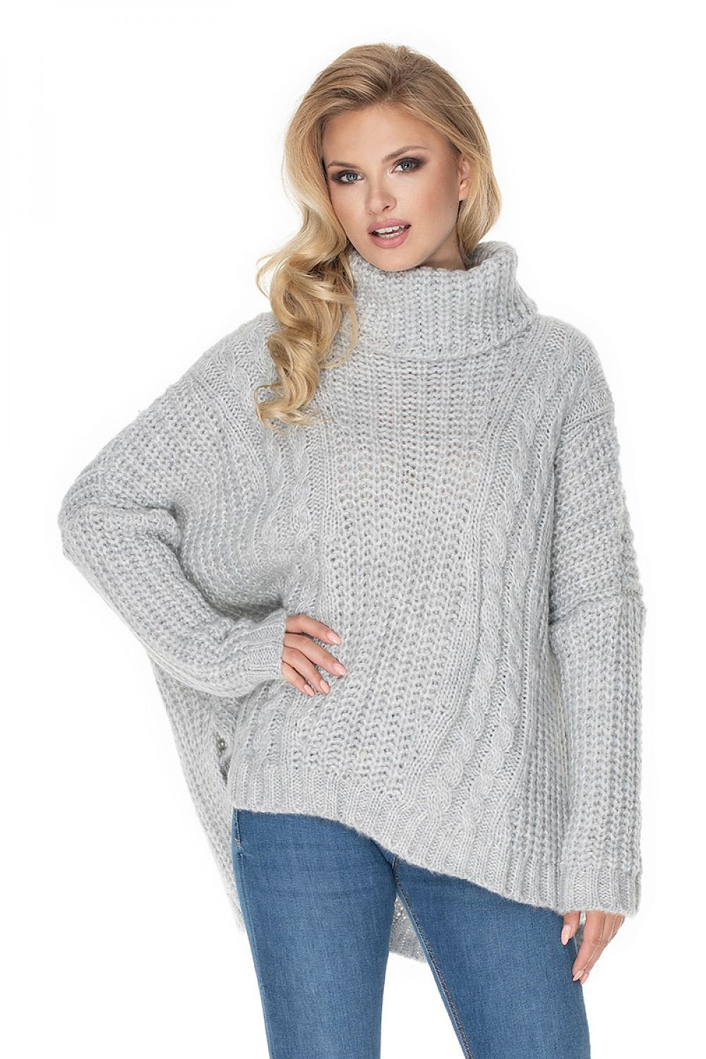 Turtleneck model 135311 Grey by PeeKaBoo - One Size